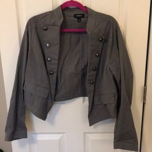 Military Style Crop Top Jacket